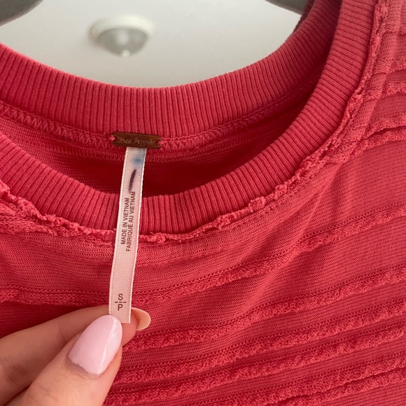 Free people take a spin tunic orange pink short sleeve dress - Picture 5 of 6